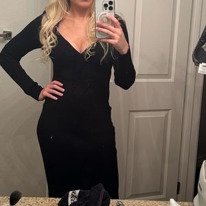 Black, long sleeve sweater dress extra small DKNY